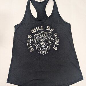 Barbells And Ponytails Racerback "Girls Will Be Girls" Tank Top Sz XXL New